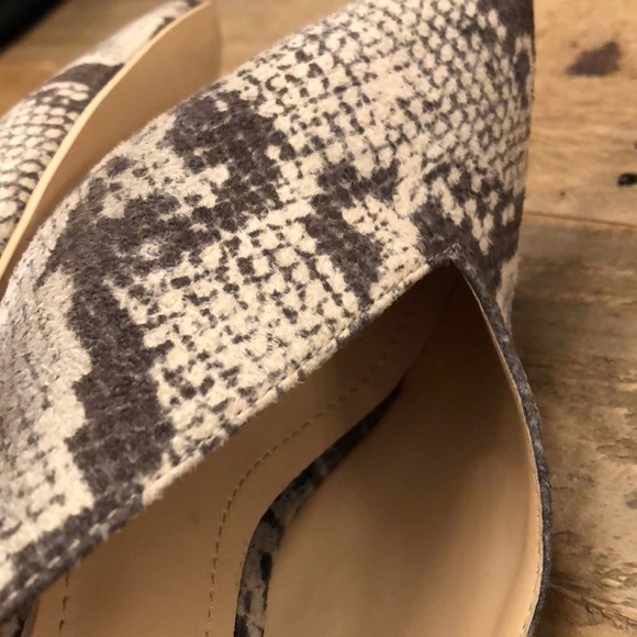 MACKINGIRLPointed Toe Slip Mules Pumps Snake Skin - Picture 6 of 7